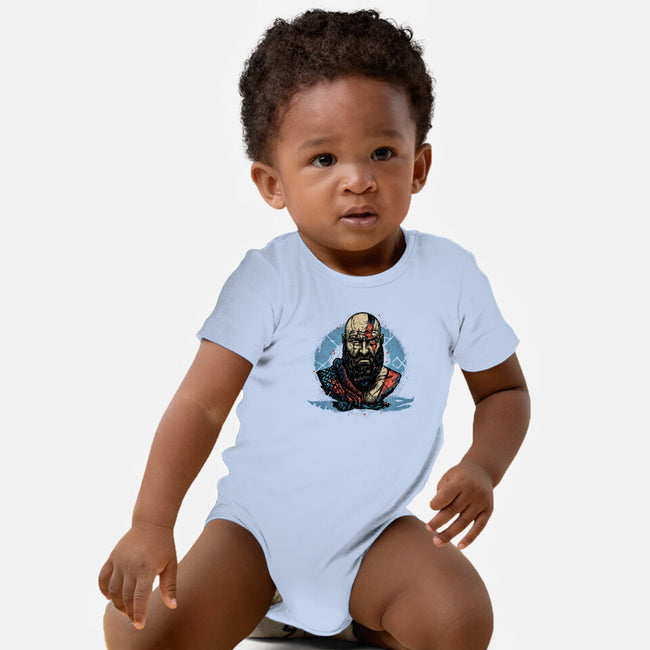 Forged In Battle-Baby-Basic-Onesie-glitchygorilla