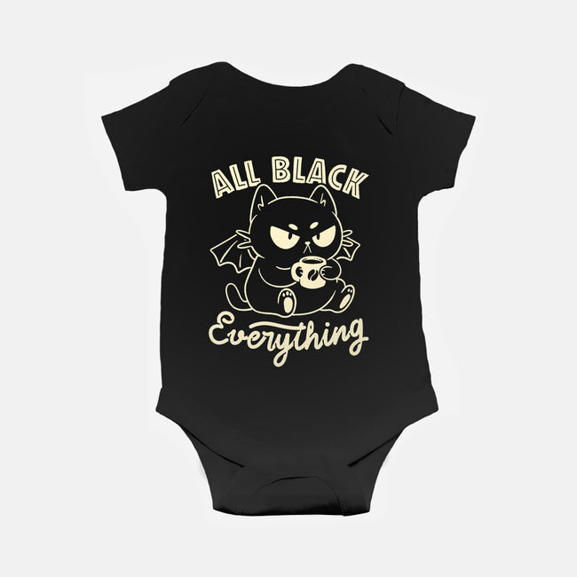 All Black Everything-Baby-Basic-Onesie-koalastudio