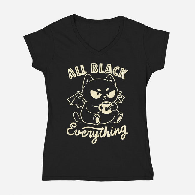 All Black Everything-Womens-V-Neck-Tee-koalastudio
