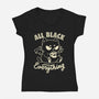 All Black Everything-Womens-V-Neck-Tee-koalastudio