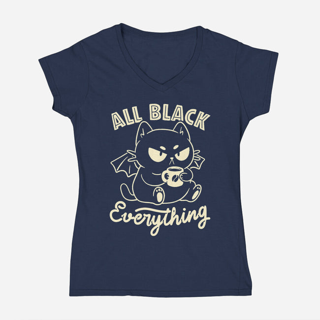 All Black Everything-Womens-V-Neck-Tee-koalastudio