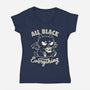 All Black Everything-Womens-V-Neck-Tee-koalastudio