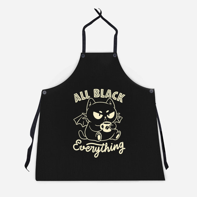 All Black Everything-Unisex-Kitchen-Apron-koalastudio