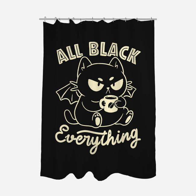 All Black Everything-None-Polyester-Shower Curtain-koalastudio