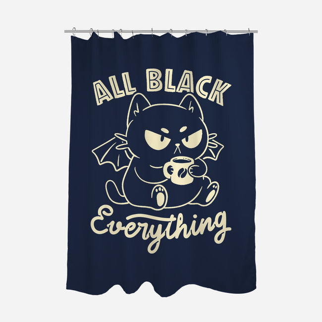 All Black Everything-None-Polyester-Shower Curtain-koalastudio
