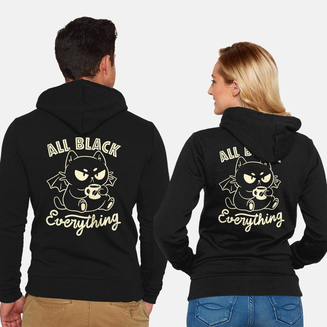 All Black Everything-Unisex-Zip-Up-Sweatshirt-koalastudio