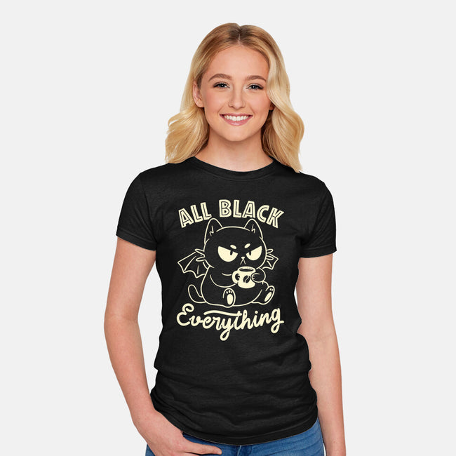 All Black Everything-Womens-Fitted-Tee-koalastudio