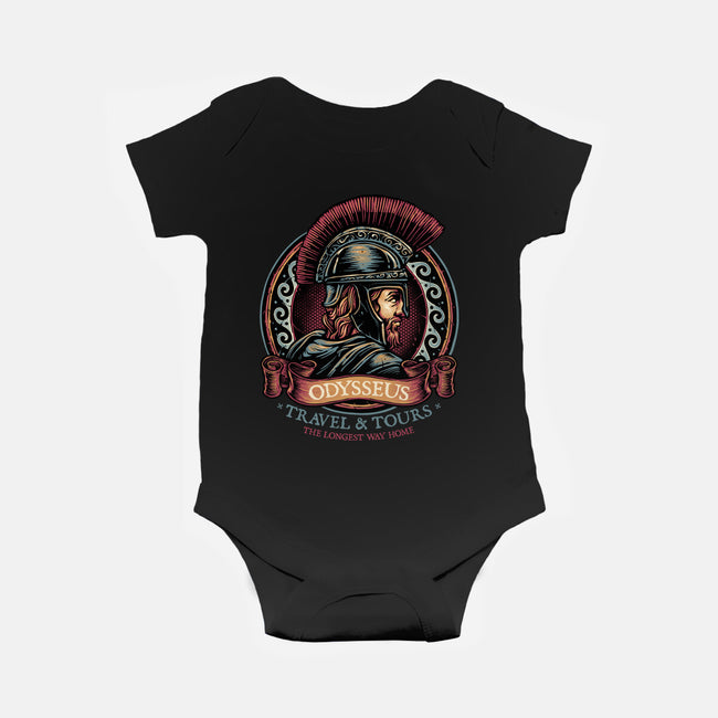 Odysseus Travel And Tours-Baby-Basic-Onesie-glitchygorilla