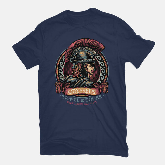 Odysseus Travel And Tours-Womens-Fitted-Tee-glitchygorilla