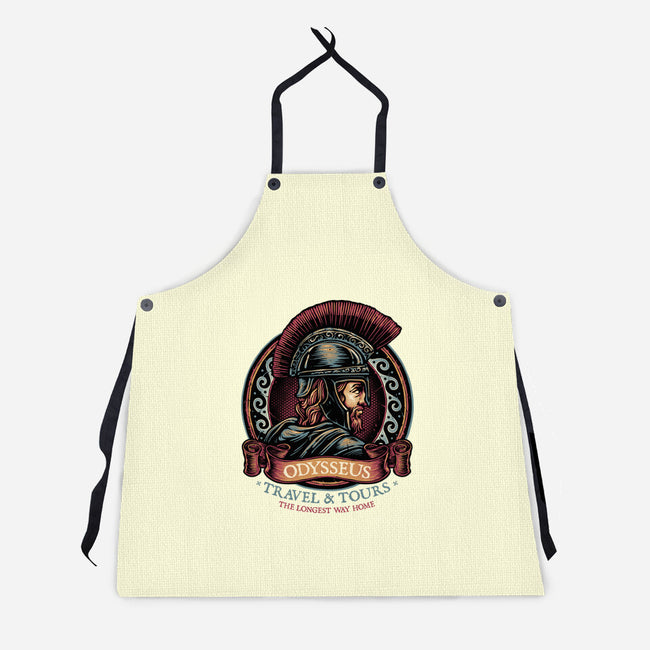 Odysseus Travel And Tours-Unisex-Kitchen-Apron-glitchygorilla
