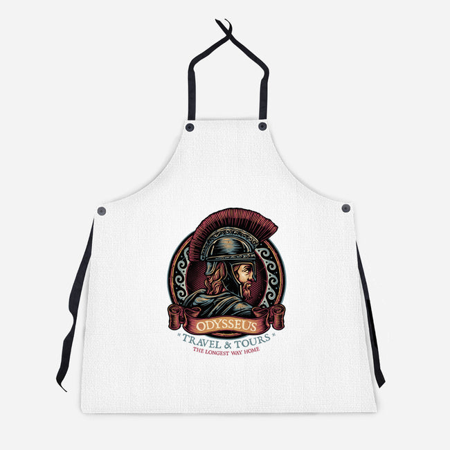Odysseus Travel And Tours-Unisex-Kitchen-Apron-glitchygorilla