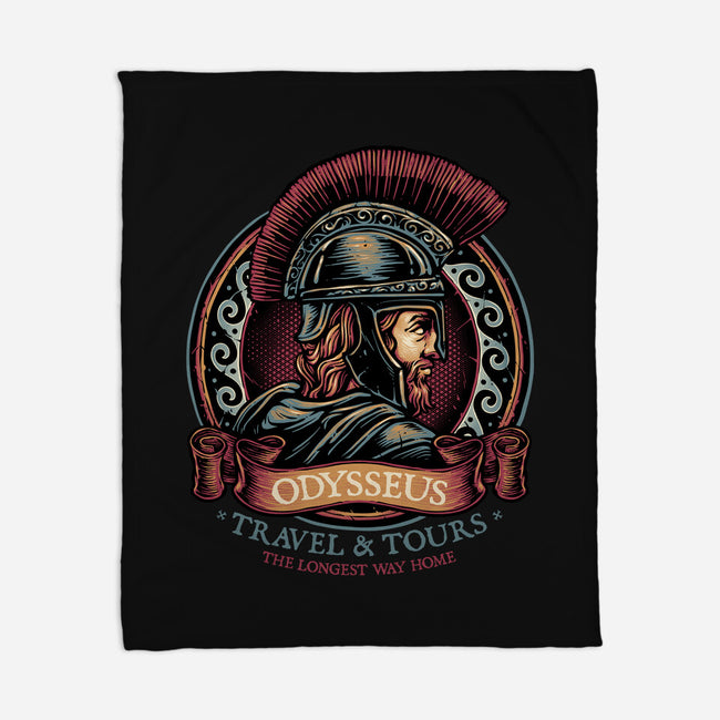 Odysseus Travel And Tours-None-Fleece-Blanket-glitchygorilla