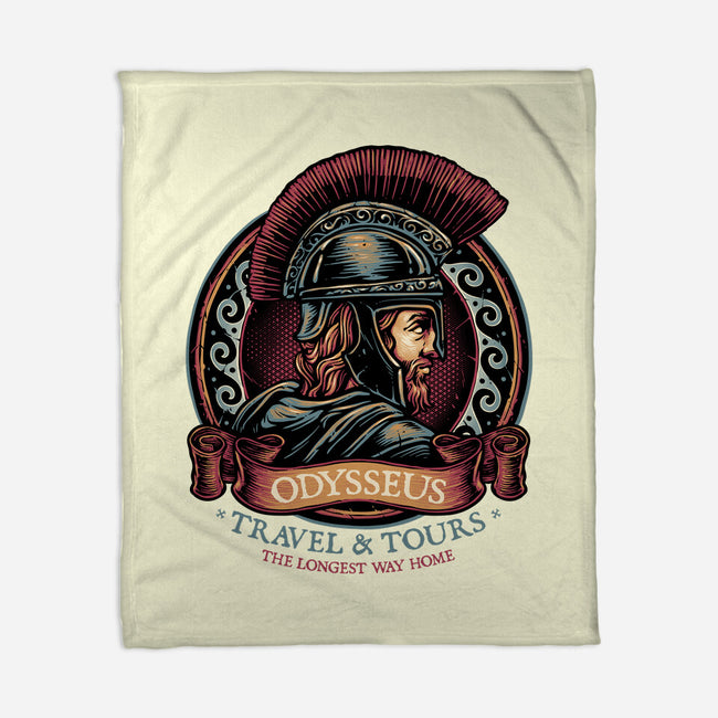 Odysseus Travel And Tours-None-Fleece-Blanket-glitchygorilla
