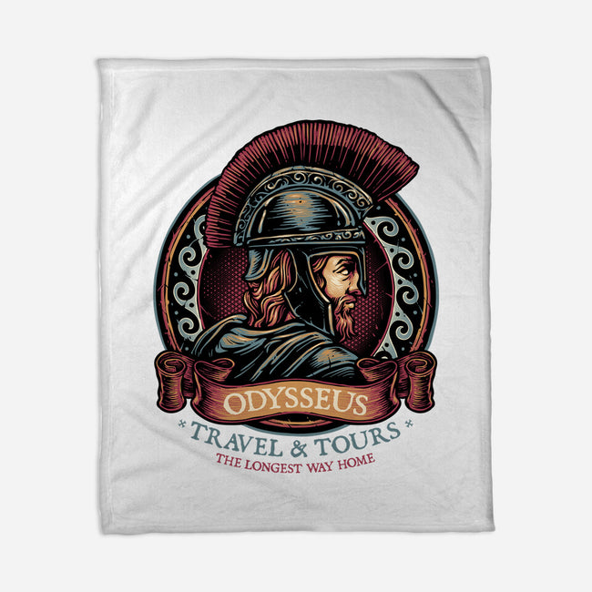 Odysseus Travel And Tours-None-Fleece-Blanket-glitchygorilla