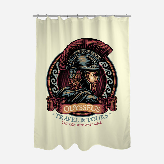 Odysseus Travel And Tours-None-Polyester-Shower Curtain-glitchygorilla