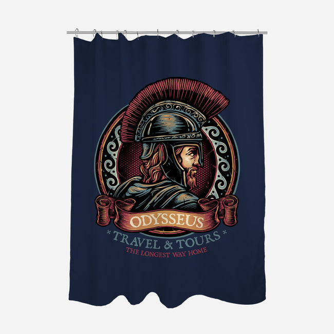 Odysseus Travel And Tours-None-Polyester-Shower Curtain-glitchygorilla