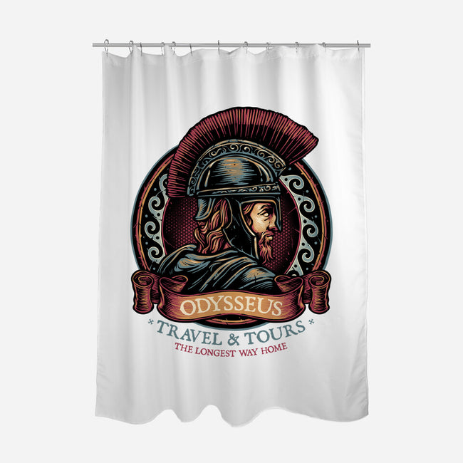 Odysseus Travel And Tours-None-Polyester-Shower Curtain-glitchygorilla