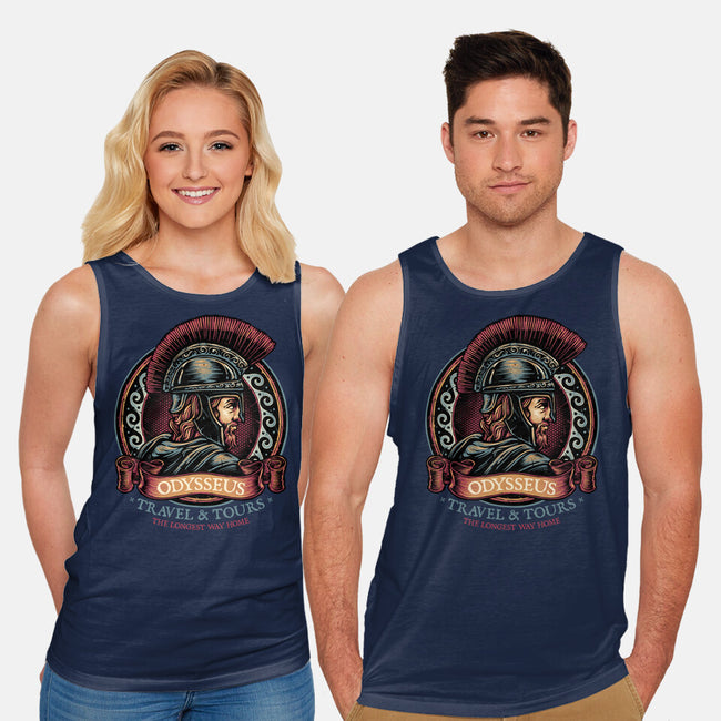 Odysseus Travel And Tours-Unisex-Basic-Tank-glitchygorilla