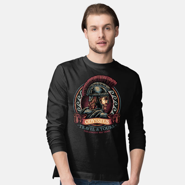 Odysseus Travel And Tours-Mens-Long Sleeved-Tee-glitchygorilla