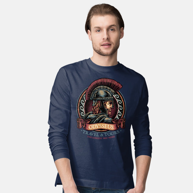 Odysseus Travel And Tours-Mens-Long Sleeved-Tee-glitchygorilla