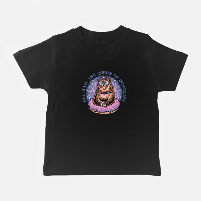 The Queen Of Dungeons-Baby-Basic-Tee-glitchygorilla