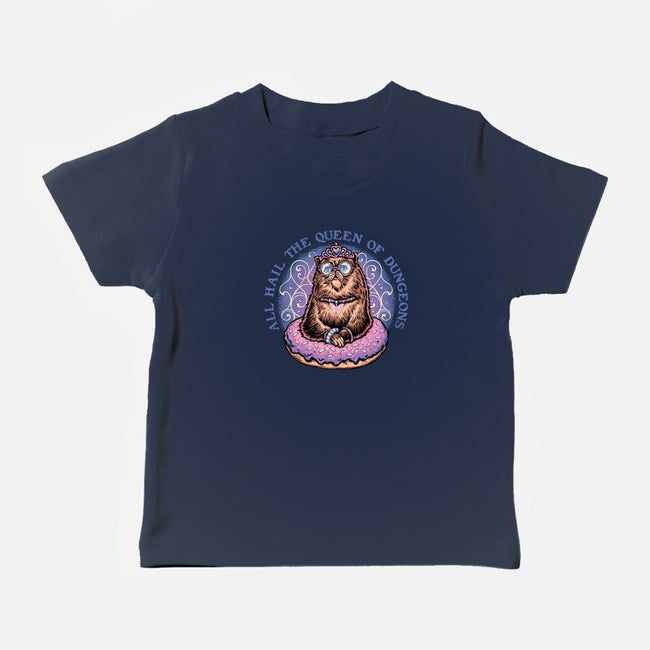 The Queen Of Dungeons-Baby-Basic-Tee-glitchygorilla