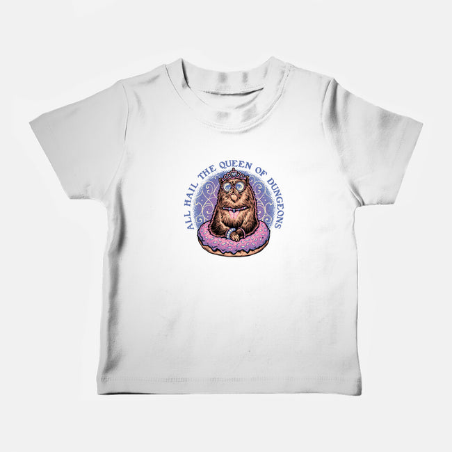 The Queen Of Dungeons-Baby-Basic-Tee-glitchygorilla
