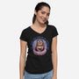 The Queen Of Dungeons-Womens-V-Neck-Tee-glitchygorilla