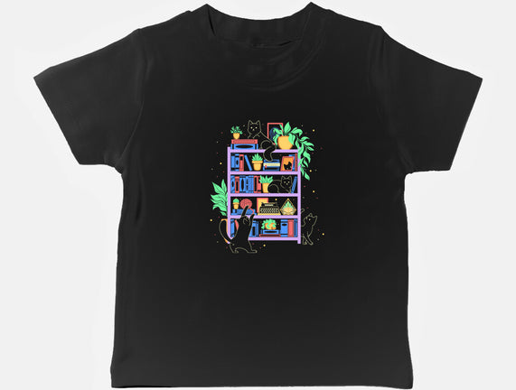 Rainbow Bookshelf Cats