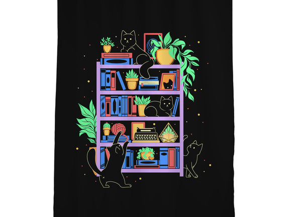 Rainbow Bookshelf Cats