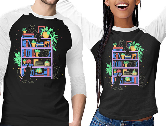 Rainbow Bookshelf Cats