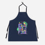Rainbow Bookshelf Cats-Unisex-Kitchen-Apron-tobefonseca
