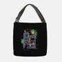 Rainbow Bookshelf Cats-None-Adjustable Tote-Bag-tobefonseca