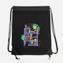 Rainbow Bookshelf Cats-None-Drawstring-Bag-tobefonseca