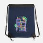 Rainbow Bookshelf Cats-None-Drawstring-Bag-tobefonseca