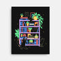 Rainbow Bookshelf Cats-None-Stretched-Canvas-tobefonseca
