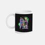 Rainbow Bookshelf Cats-None-Mug-Drinkware-tobefonseca