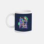 Rainbow Bookshelf Cats-None-Mug-Drinkware-tobefonseca