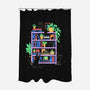 Rainbow Bookshelf Cats-None-Polyester-Shower Curtain-tobefonseca