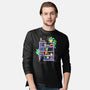 Rainbow Bookshelf Cats-Mens-Long Sleeved-Tee-tobefonseca