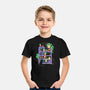 Rainbow Bookshelf Cats-Youth-Basic-Tee-tobefonseca