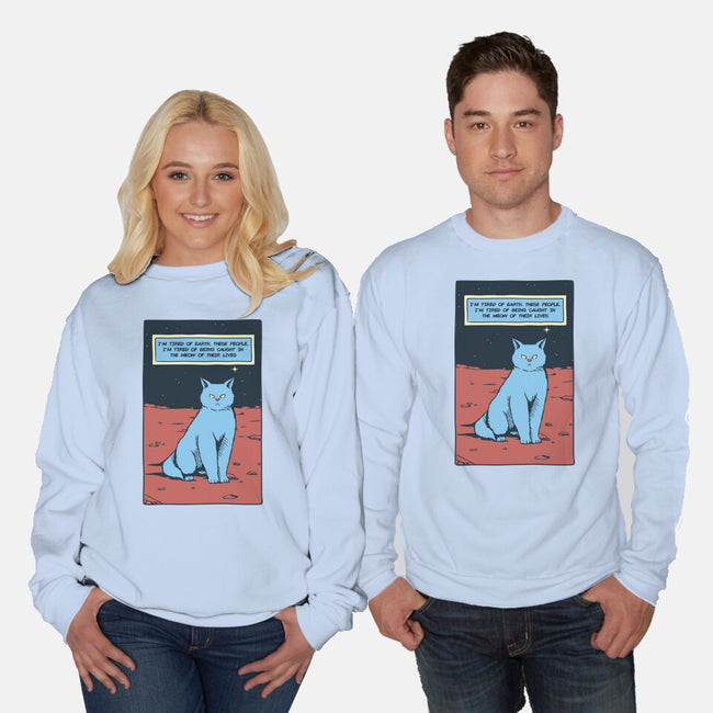 I'm Tired Of Earth-Unisex-Crew Neck-Sweatshirt-tobefonseca