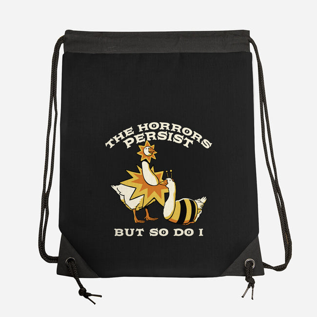 The Horrors Persist But So Do I-None-Drawstring-Bag-tobefonseca