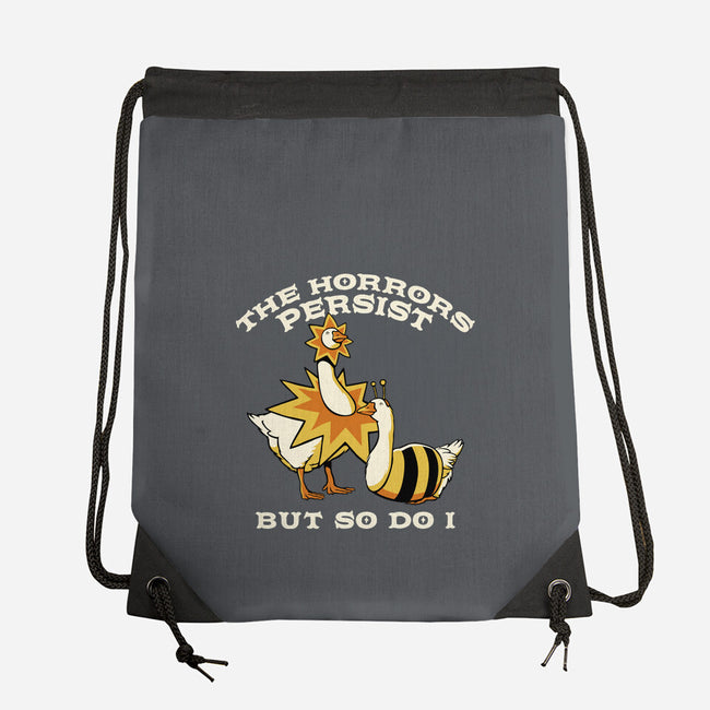 The Horrors Persist But So Do I-None-Drawstring-Bag-tobefonseca