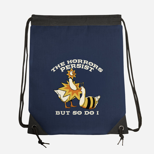 The Horrors Persist But So Do I-None-Drawstring-Bag-tobefonseca