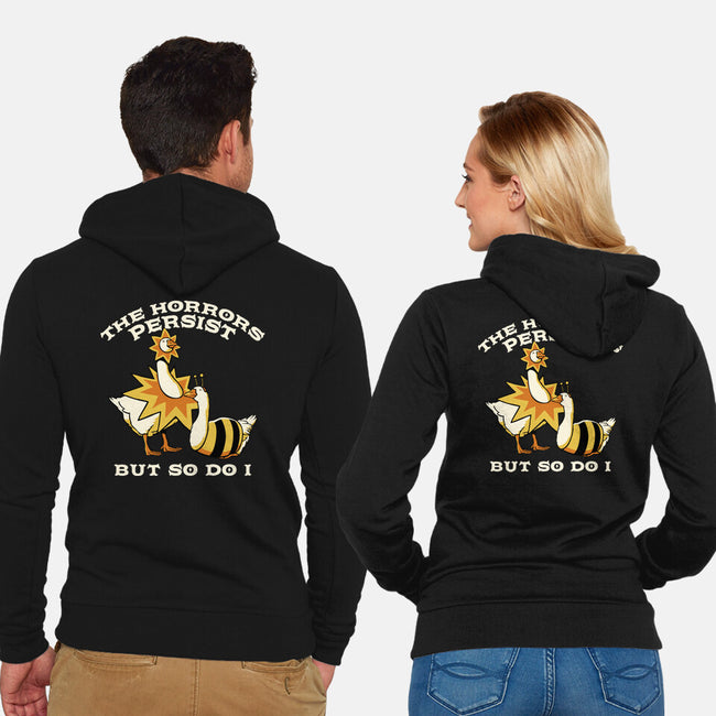 The Horrors Persist But So Do I-Unisex-Zip-Up-Sweatshirt-tobefonseca