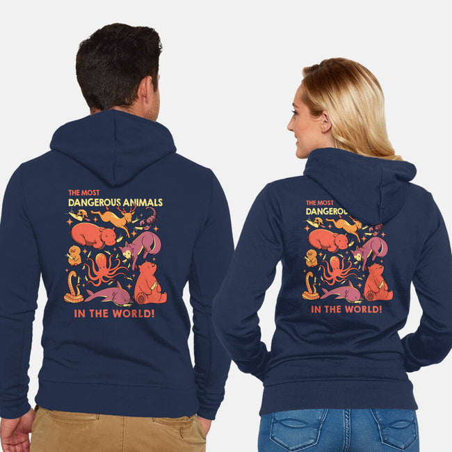 Dangerous Animals That Choose Violence-Unisex-Zip-Up-Sweatshirt-tobefonseca