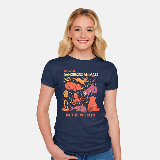 Dangerous Animals That Choose Violence-Womens-Fitted-Tee-tobefonseca