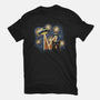 Alien Invasion Cat Scream-Mens-Heavyweight-Tee-tobefonseca