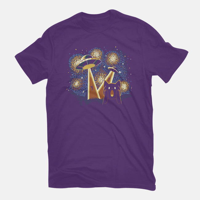 Alien Invasion Cat Scream-Mens-Premium-Tee-tobefonseca